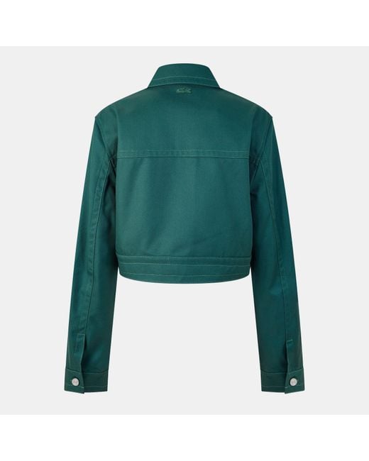 Lacoste Green Blouson Relaxed Fit Denim Jacket