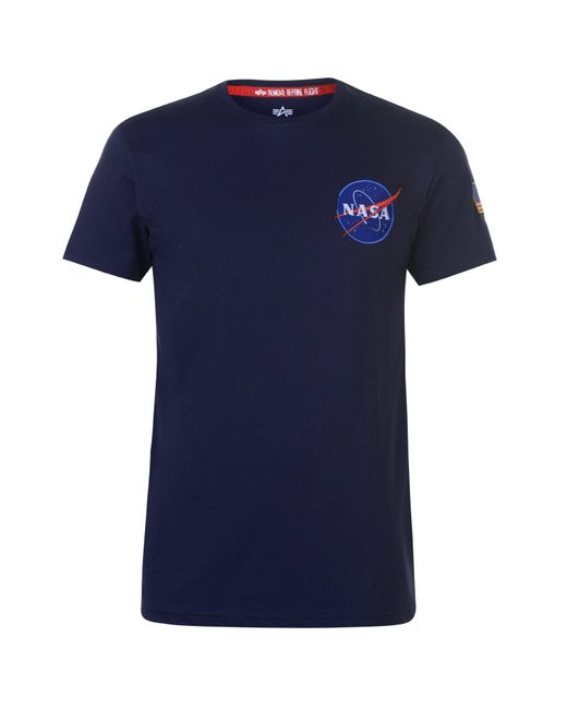 Alpha Industries Blue Space Shuttle T for men