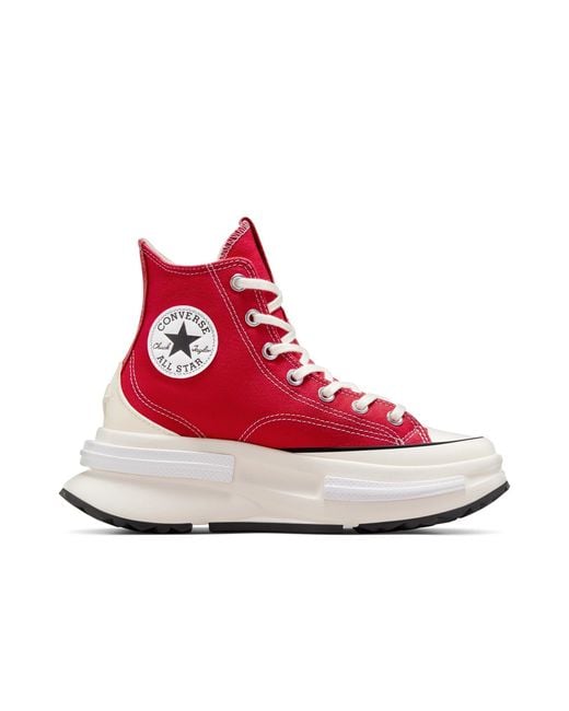 Converse Red Adults Run Star Legacy Platform Trainers