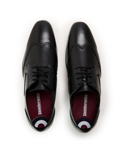 Lambretta Black Blair Derby Shoes for men