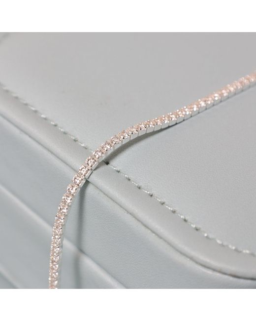 Simply Silver Metallic Sterling 925 Cz Fine Tennis Bracelet