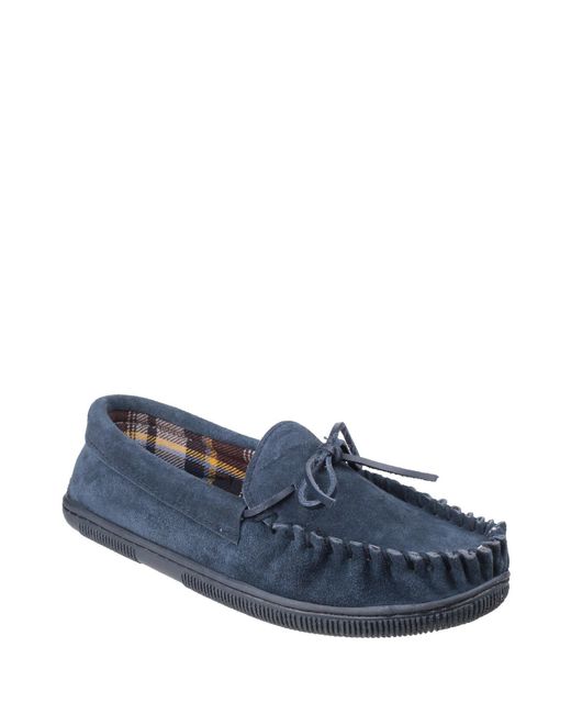Cotswold Blue Alberta Moccasin Slipper for men