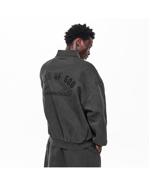 Fear Of God Black Long Sleeve Polo Shirt for men