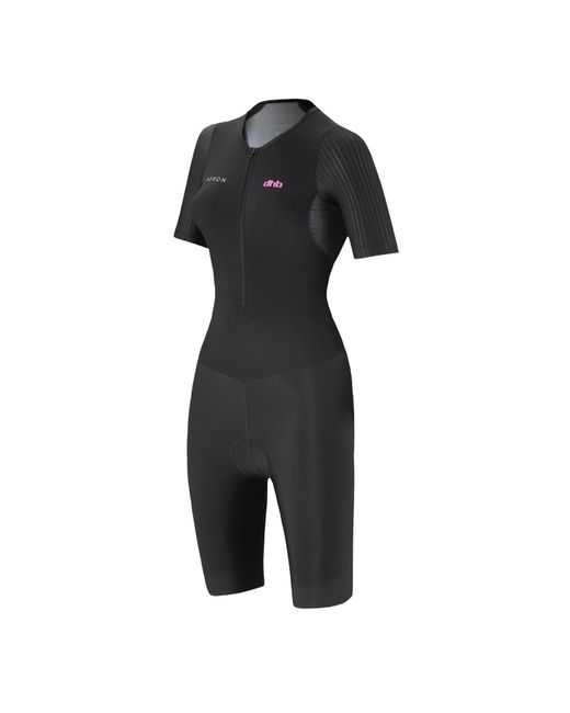 Dhb Black Aeron Short Sleeve Triathlon Suit