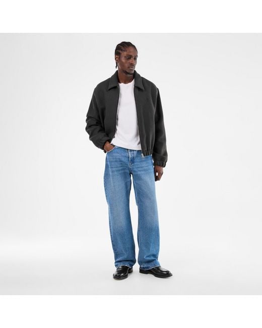 AMI Black Wool Harrington Jacket for men