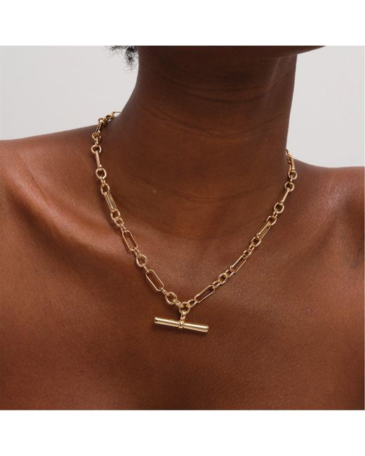 Jon Richard Metallic Plated Luxe T-Bar Necklace