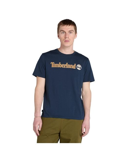 Timberland Blue Kennebec River Linear Logo Short Sl for men