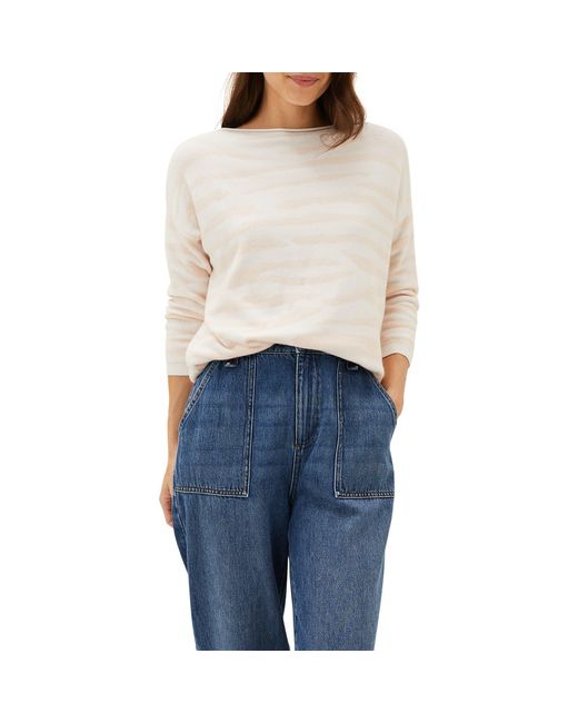 Phase Eight White Cida Zebra Jaquard Knit