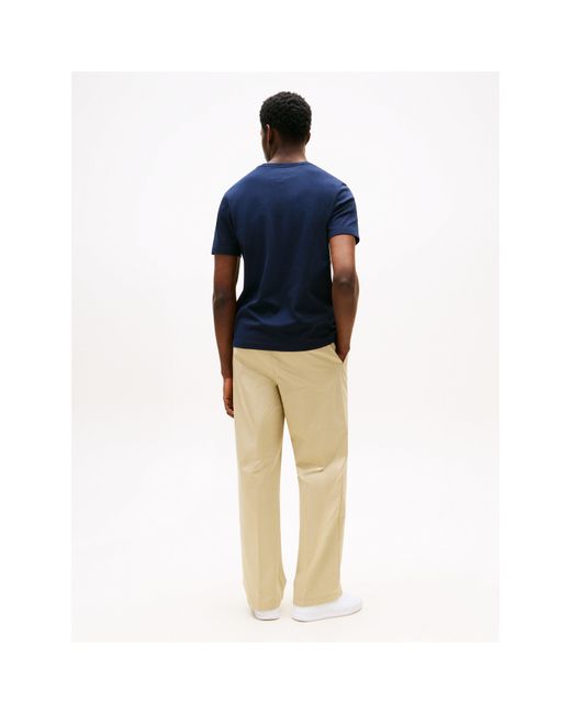 Tommy Hilfiger Blue Interlock Cotton T-Shirt for men