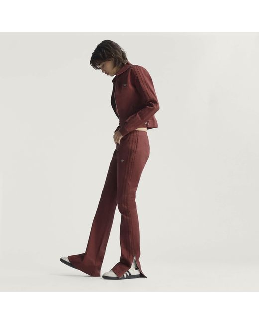 Adidas Red Closed Hem Fleece Joggers for men
