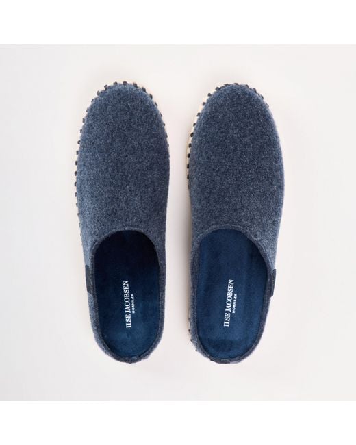 Ilse Jacobsen Blue Flats Canvas Slip-On Trainers