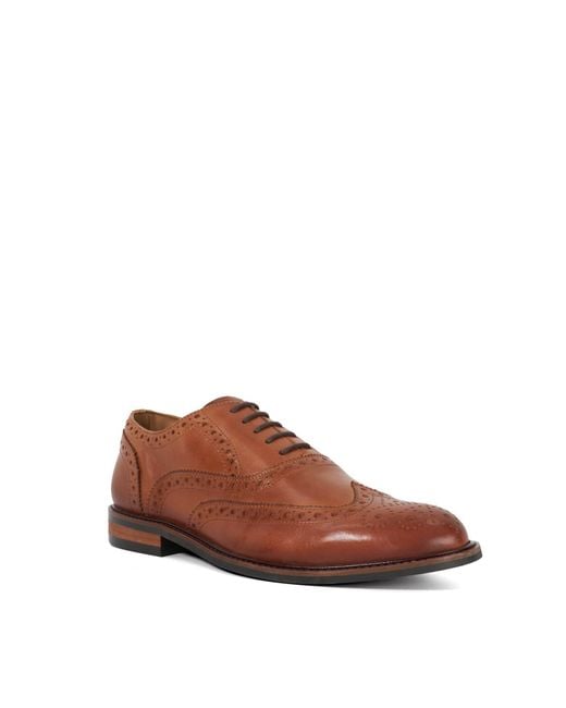 Dune Brown Baltics Leather Brogues for men