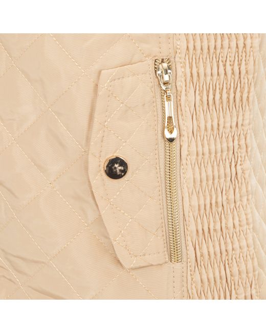 Miso Natural Stand Collar Full Zip Hip Length Gilet
