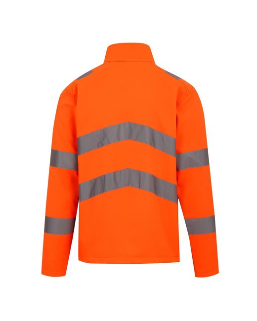 Regatta Orange Hi-Vis Pro Contract Ablaze 2 Layer Softshell for men