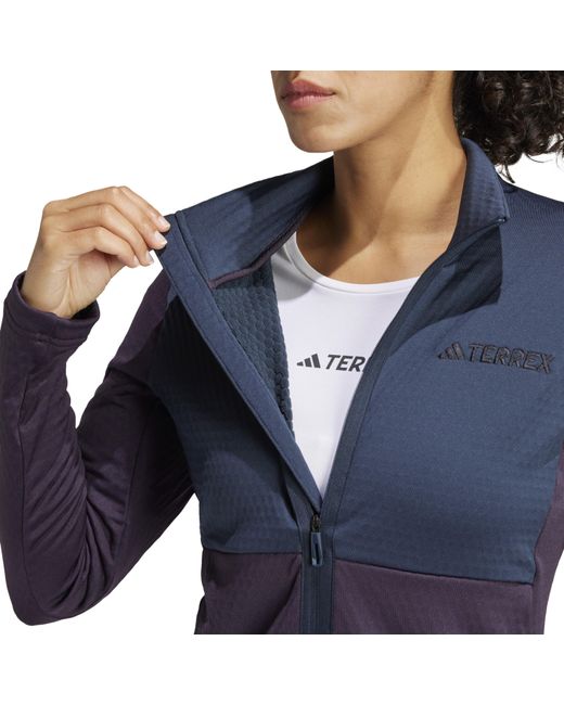 Adidas Blue Terrex Multi Light Fleece Full-Zip Jacket