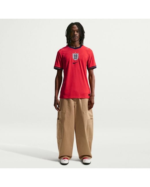 Nike Red England Authentic Away Shirt World Cup 2026 for men