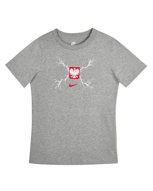 Nike Gray Adults Poland Short Sleeve T-Shirt
