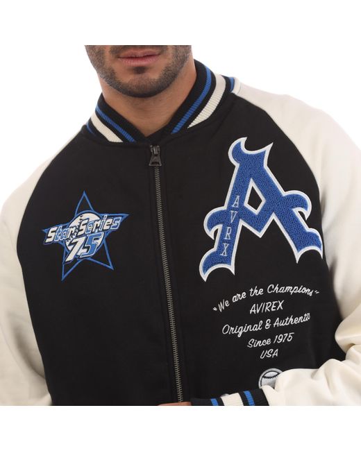Avirex Black Springf Bomber Jacket for men