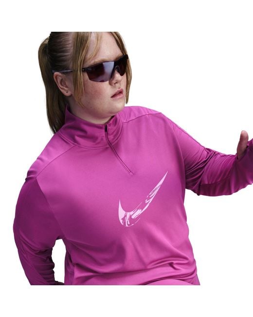 Nike Purple Long Sleeve Performance Running Top