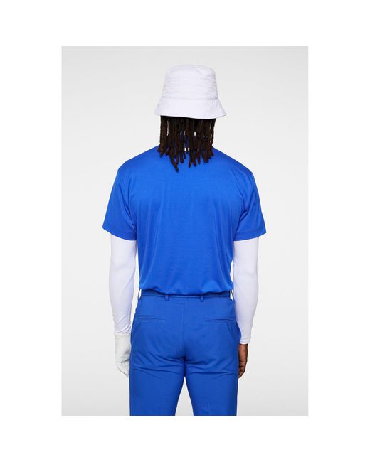 J.Lindeberg Blue Jlg Lionel Short-Sleeve Performance Polo Shirt for men