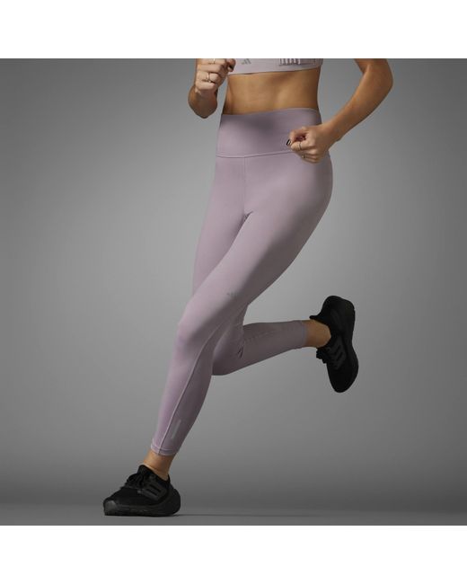 Adidas Purple Ultimate 7/8 Performance Running Tights