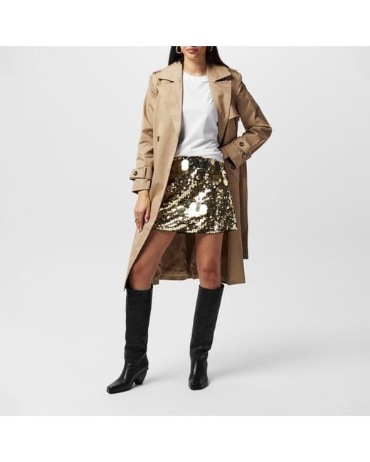 French Connection Metallic Elodie Sequin Mini Skirt