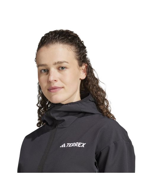 Adidas Black Terrex Multi Long Sleeve Zip Softshell Jacket