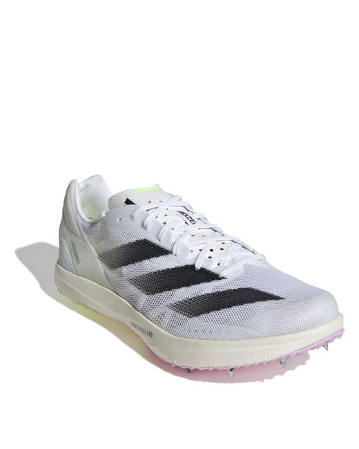 Adidas White Adizero Avanti Tyo Track Running Spikes for men