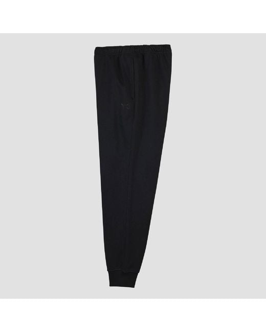 Y-3 Black Brushed Terry Cuffed Joggers for men