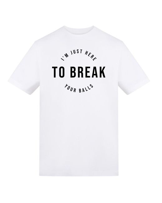 AWD White Adults Printed Snooker Tee