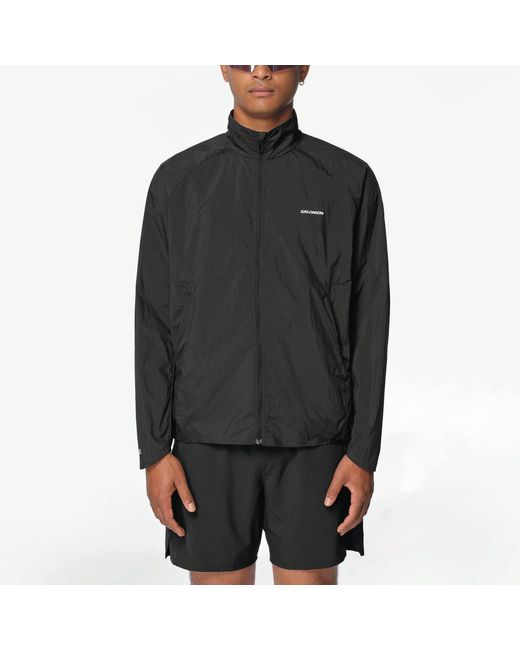 Salomon Black Shakeout Fly Running Jacket for men