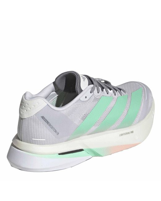 Adidas Green Adizero Boston 13 Road Running Shoes