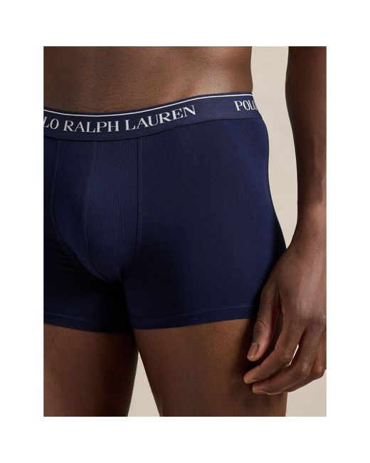 Polo Ralph Lauren Blue 3-Pack Cotton Trunks for men