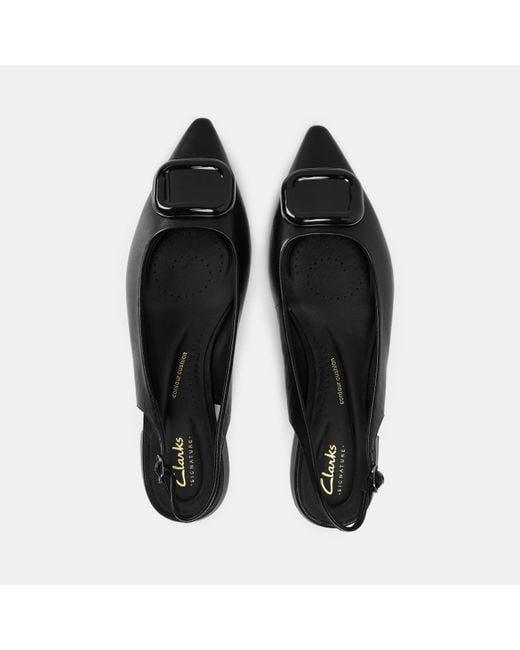Clarks Black Sensa15 Trim Slingbacks