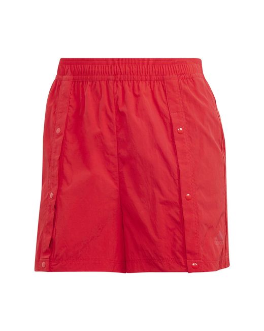 Adidas Red Tiro Snap-Button Shorts