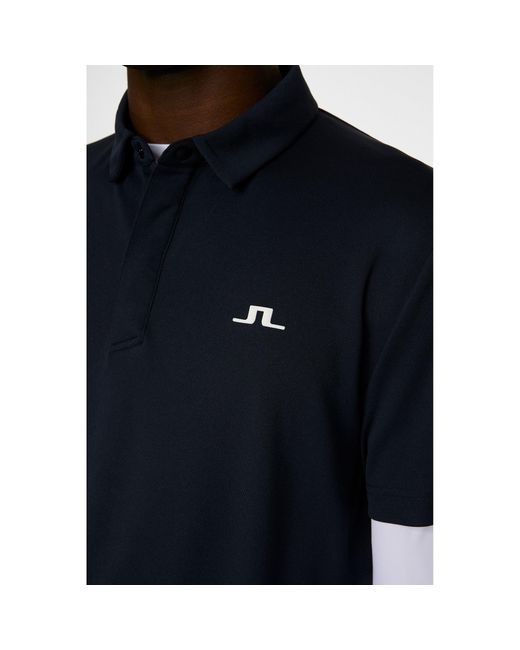 J.Lindeberg Blue Short Sleeve Performance Polo Shirt for men