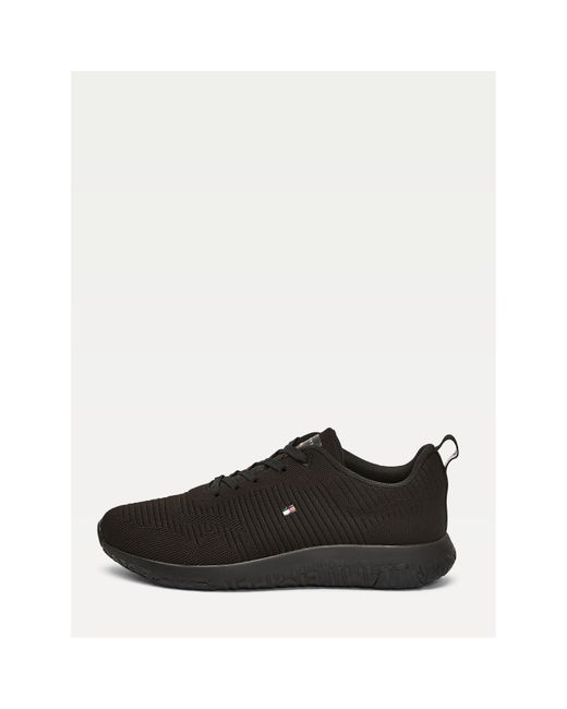 Tommy Hilfiger Black Tevo Run Trainers for men