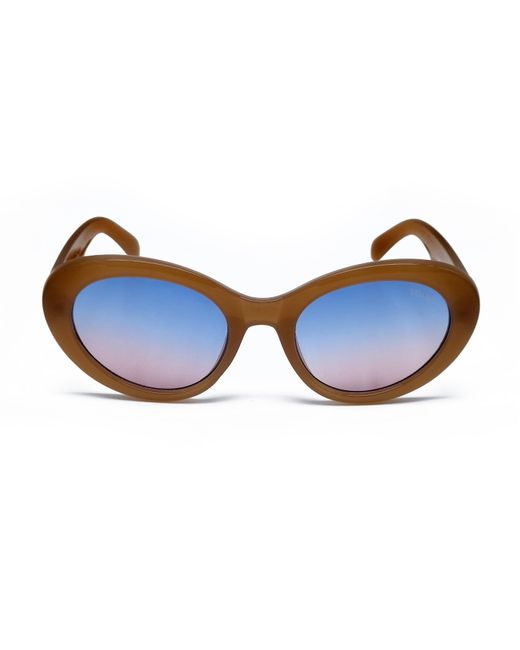Storm Brown Oval Sunglasses