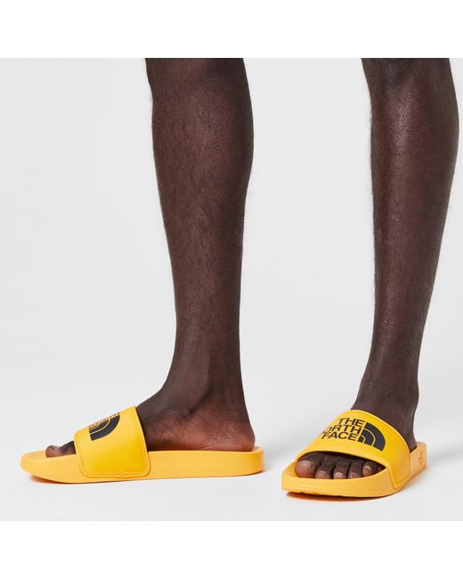 The North Face Yellow Base Camp Pool Sliders for men