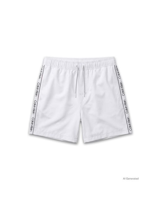 Calvin Klein White Swim Shorts for men