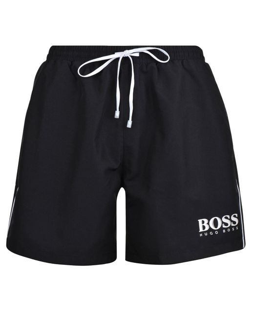 black boss swim shorts