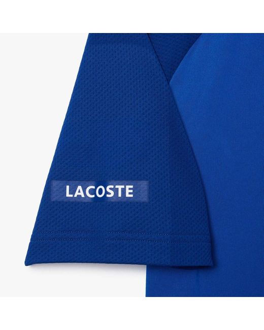 Lacoste Blue Tennis X Daniil Medvedev Slim-fit Polo Shirt for men