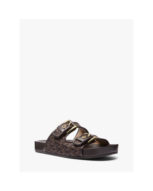 MICHAEL Michael Kors Brown Byers Flat Sandals
