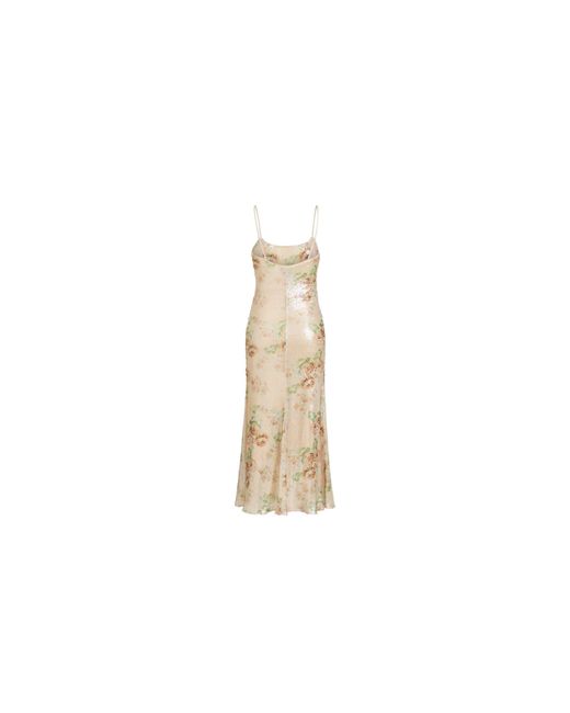 Bardot White Adoni Sequin Mesh Midi Dress