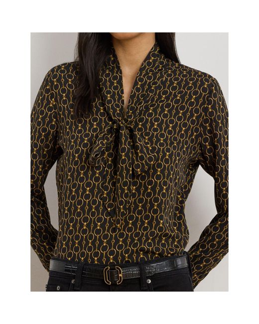 Ralph Lauren Black Long-Sleeve Blouse