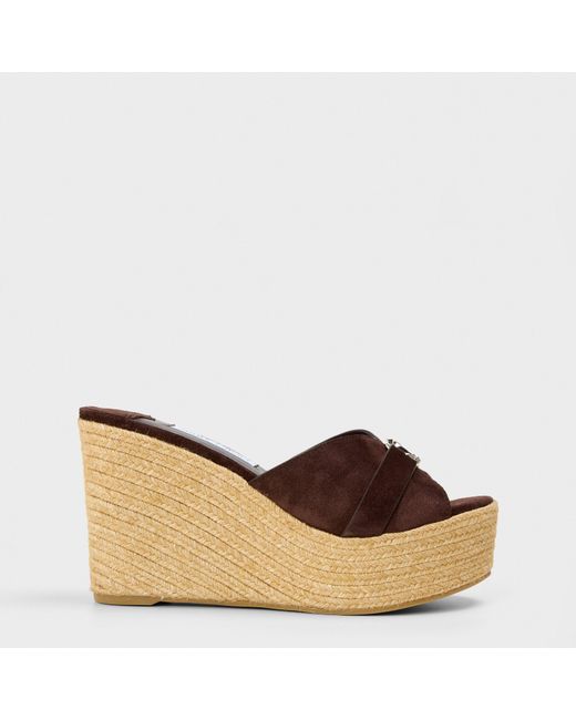 Jimmy Choo Brown Leda Wedge Heeled Sandals