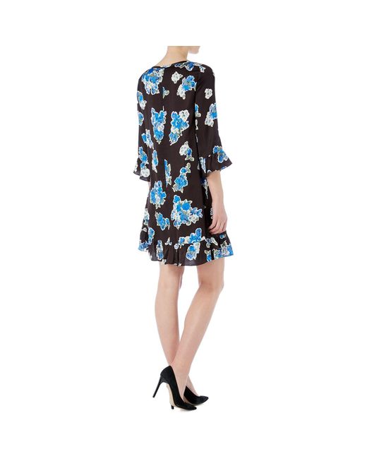 iBlues Blue Vargas Printed Shift Dress