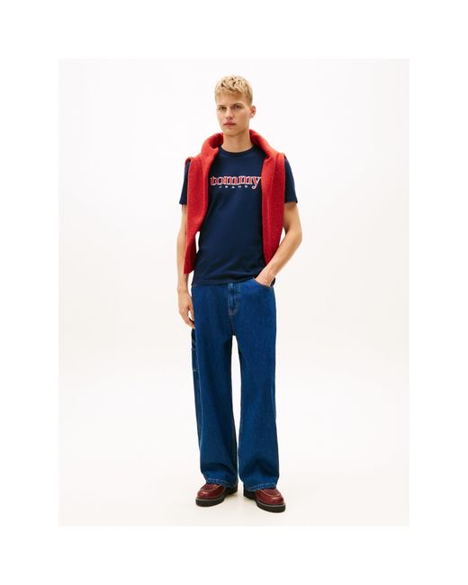 Tommy Hilfiger Blue Applq Short Sleeve T-Shirt for men