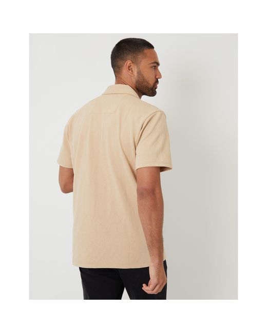 Threadbare Brown Darvel Short-Sleeve Patterned Shirt for men