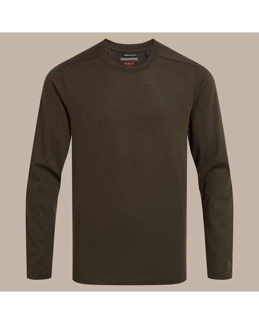 Craghoppers Black Nosi Life Abel Long Sleeve Tshirt for men